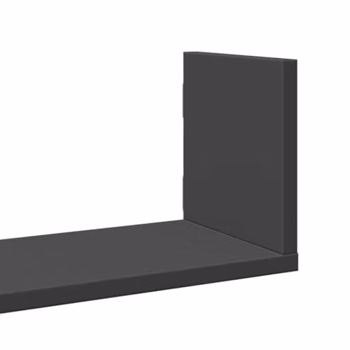 vidaXL Set of 3 Modern Black Wall Mounted Shelves in MDF, W/D/H: 58 x 18 x 18 cm – 5
