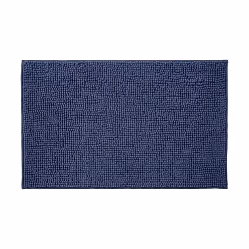 Allure Bath Fashions Bobble Chenille Non-Slip Bath Mat, Blue, W: 60 cm, D: 90 cm, H: 1 cm – 1