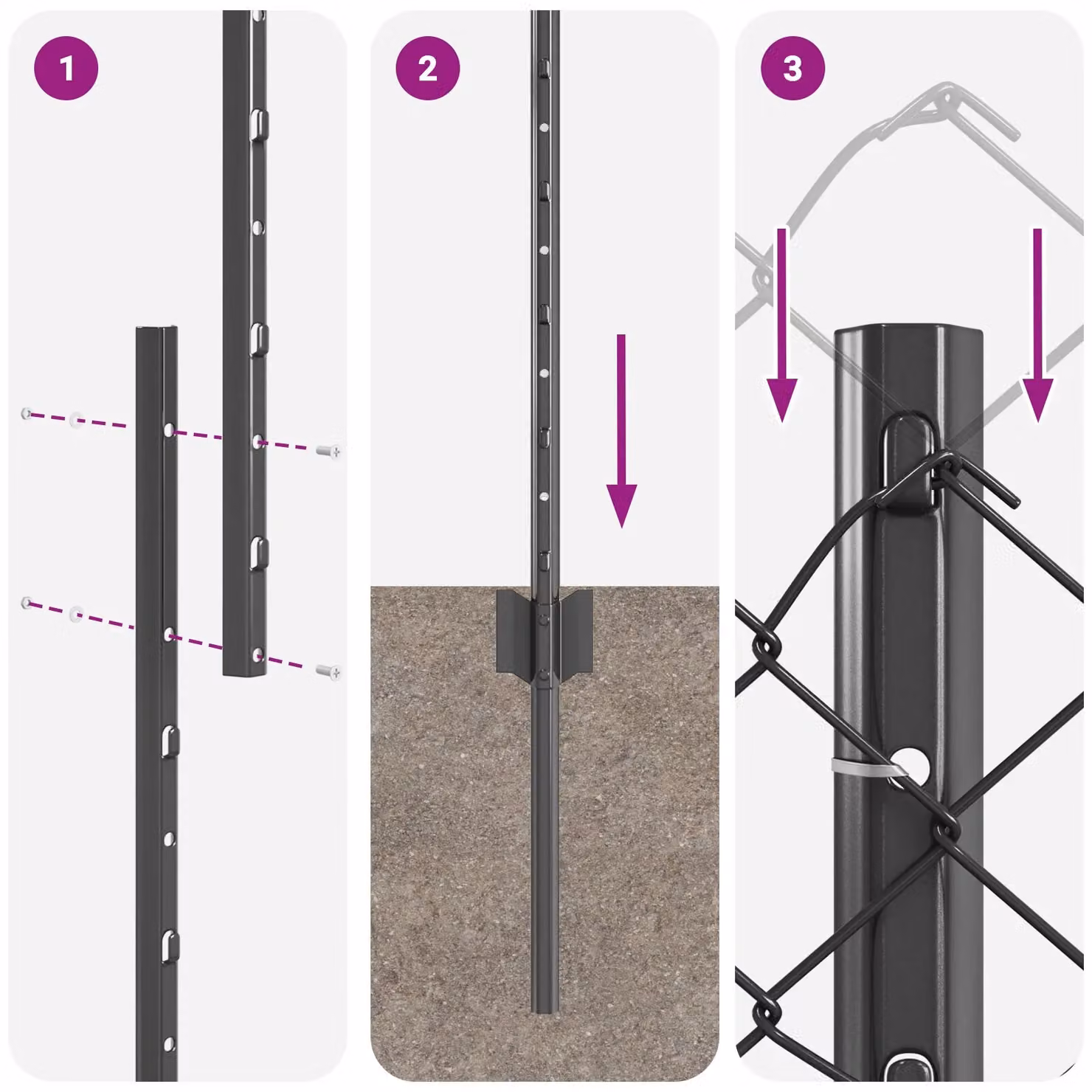 Berkfield Home Grey Galvanised Steel Chain Link Fence with 20 U-Profile Posts, W: 10 m, H: 1.4 m – 4