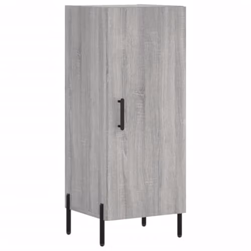 vidaXL Modern Grey Sonoma Sideboard in Engineered Wood W/D/H: 34.5 x 34 x 90 cm