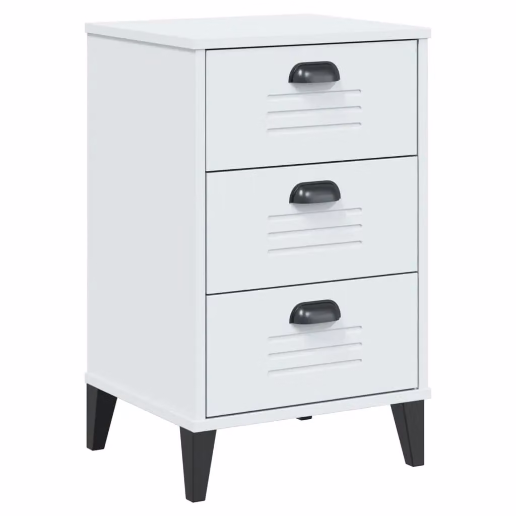 Berkfield Home VIKEN Bedside Cabinet in White Engineered Wood – 2