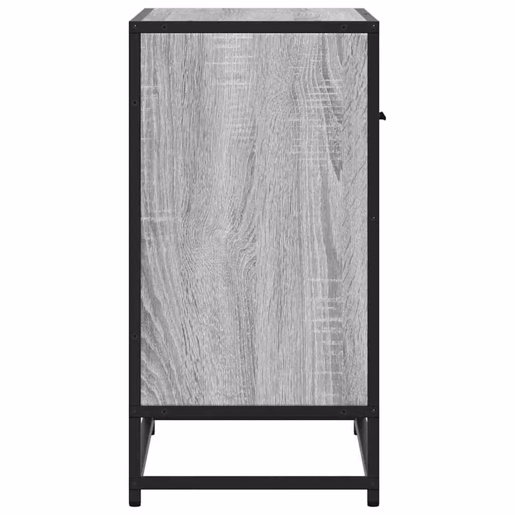 Berkfield Home Grey Sonoma Bedside Cabinet in Engineered Wood and Metal, W: 60 cm, D: 31 cm, H: 60 cm – 4
