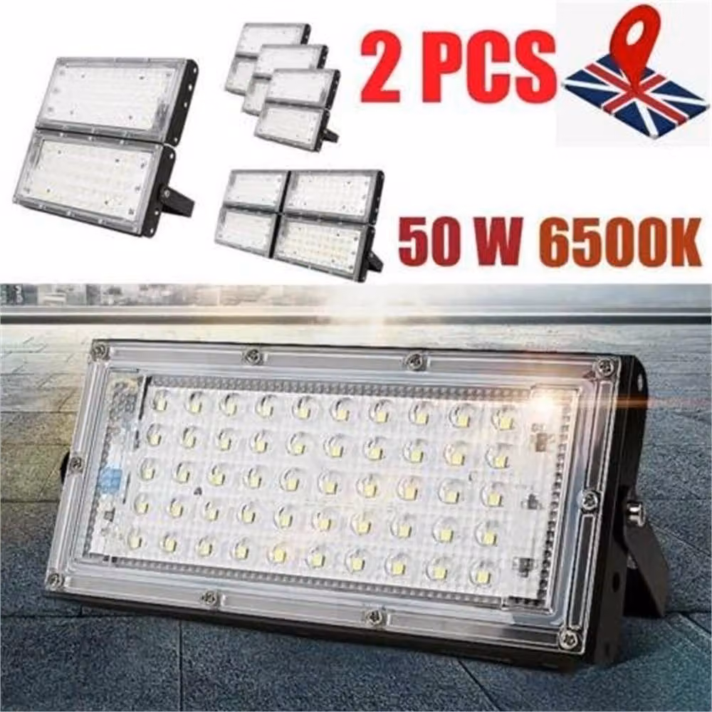 Kelvenix 2X 50W Waterproof LED Outdoor Floodlight in Black with White Light – 4