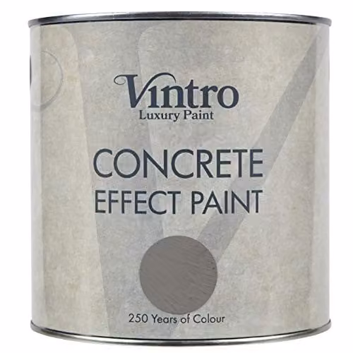 Vintro Concrete Effect Dispersion Paint in Dark Grey, 2.5L – 1