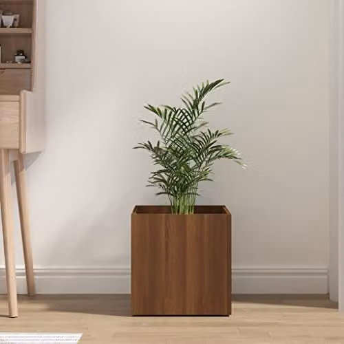 vidaXL Brown Oak Planter Box, W/D/H: 40 x 40 x 40 cm, Engineered Wood – 3