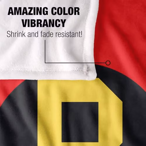 LOGOVISION DC Originals Robin Logo Super Soft Silky Touch Fleece Throw Blanket, Multicolour, W: 91.44 cm x D: 91.44 cm x H: 147 cm – 3