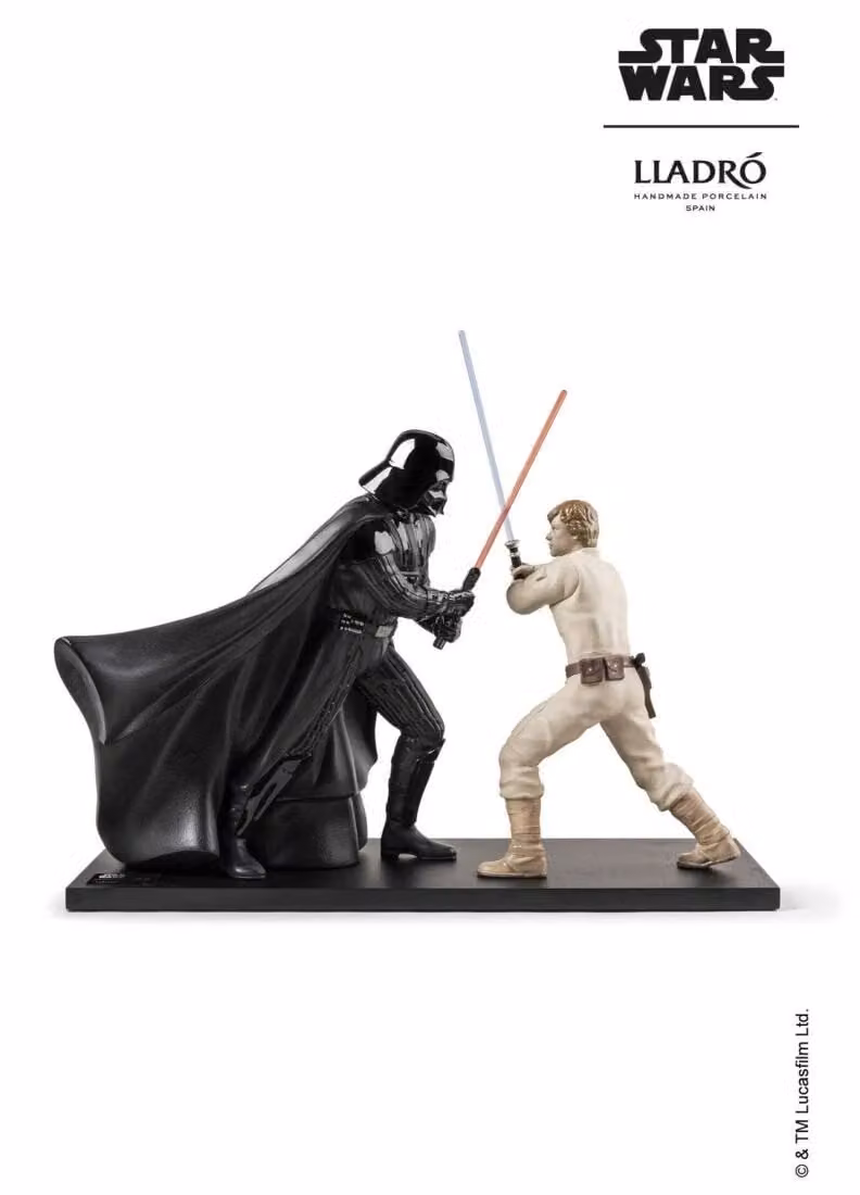 Lladró Bespin Battle Limited Edition Black Porcelain Tabletop Sculpture