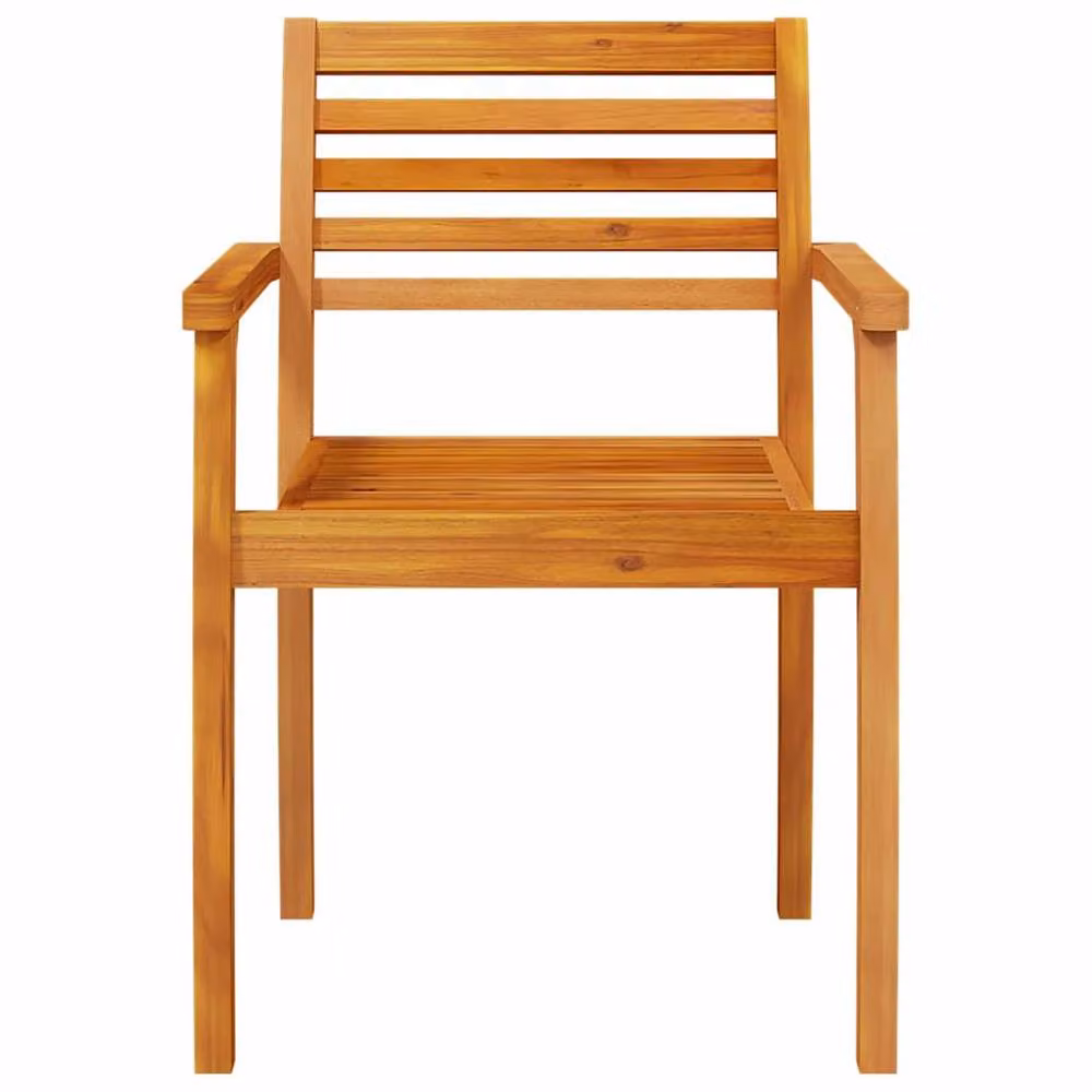 Berkfield Home 5 Piece Rustic Garden Dining Set in Brown Solid Acacia Wood – 3