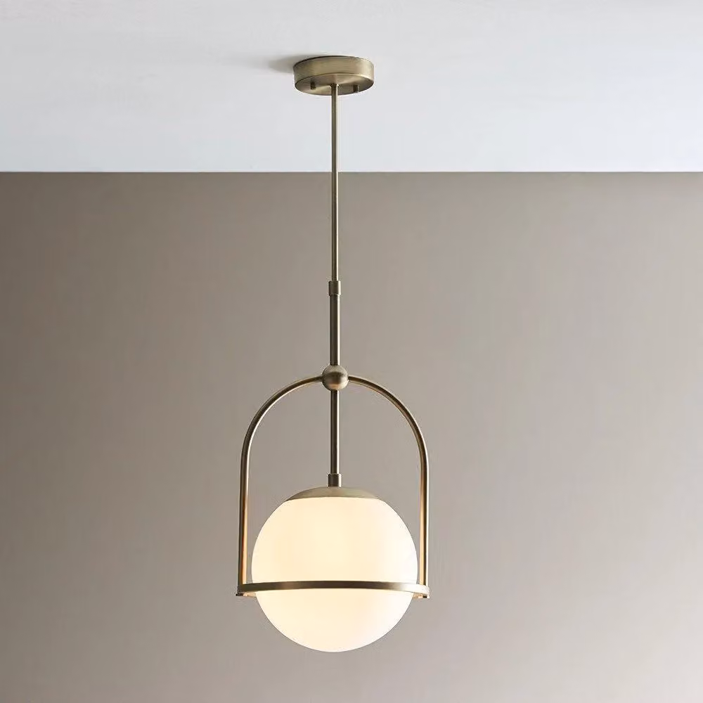 Netlighting COSENZA Dimmable Glass Pendant Ceiling Light in Yellow and Gold/Brass – 2
