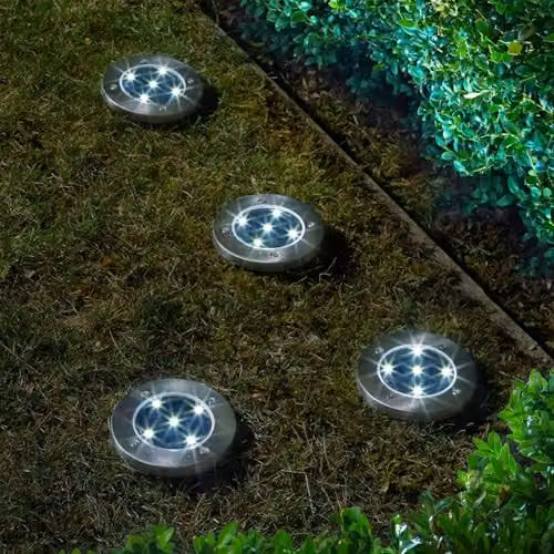 Smart Garden Products Solar Powered LED Path Up Lights, 4 Pack, Silver – 2