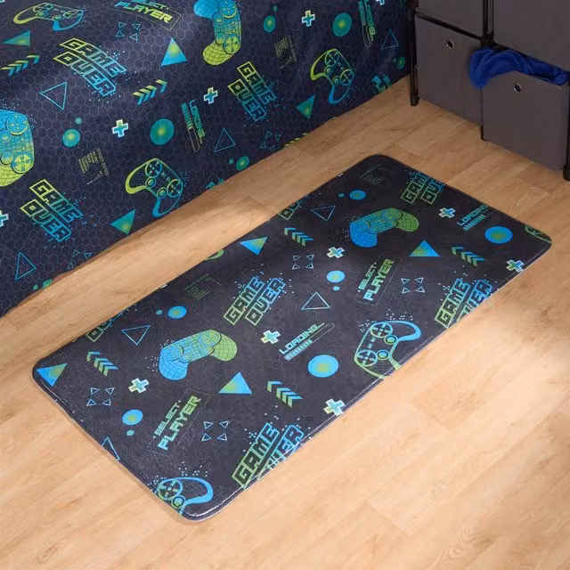 OHS Purple Kids Gaming Anti Slip Washable Floor Mat Rug
