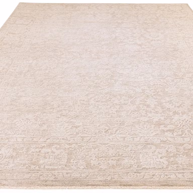 The Rug Shop UK Natural Border Traditional Abstract Rug in Sand and Beige, W: 200 cm, D: 300 cm