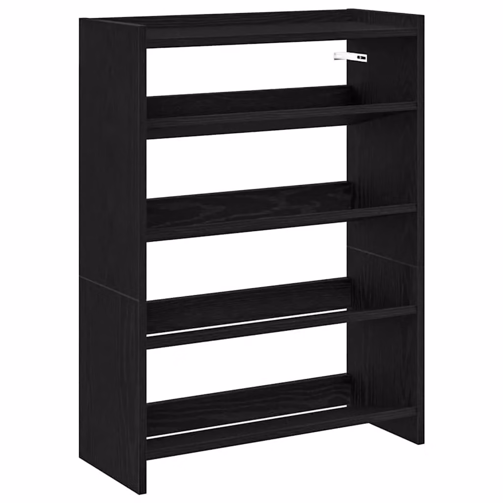 Berkfield Home Modern Black Shoe Rack in MDF, W/D/H: 60 x 25 x 81 cm – 2