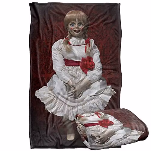 LOGOVISION Annabelle 3 Doll Poster Super Soft Fleece Throw Blanket, Multicolour, W: 91 cm, D: 147 cm