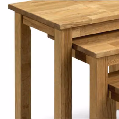 Julian Bowen Coxmoor Nest of 3 Oak Side Tables – 4