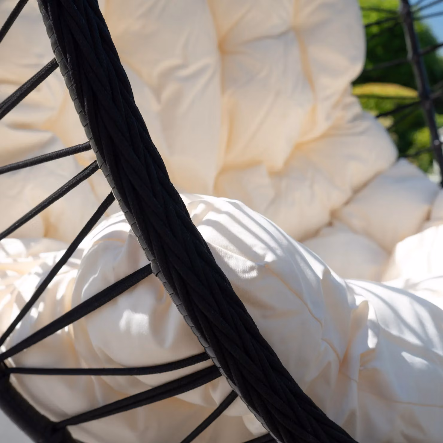 Artemis Home Hebden Garden Hanging Egg Chair in White – 3