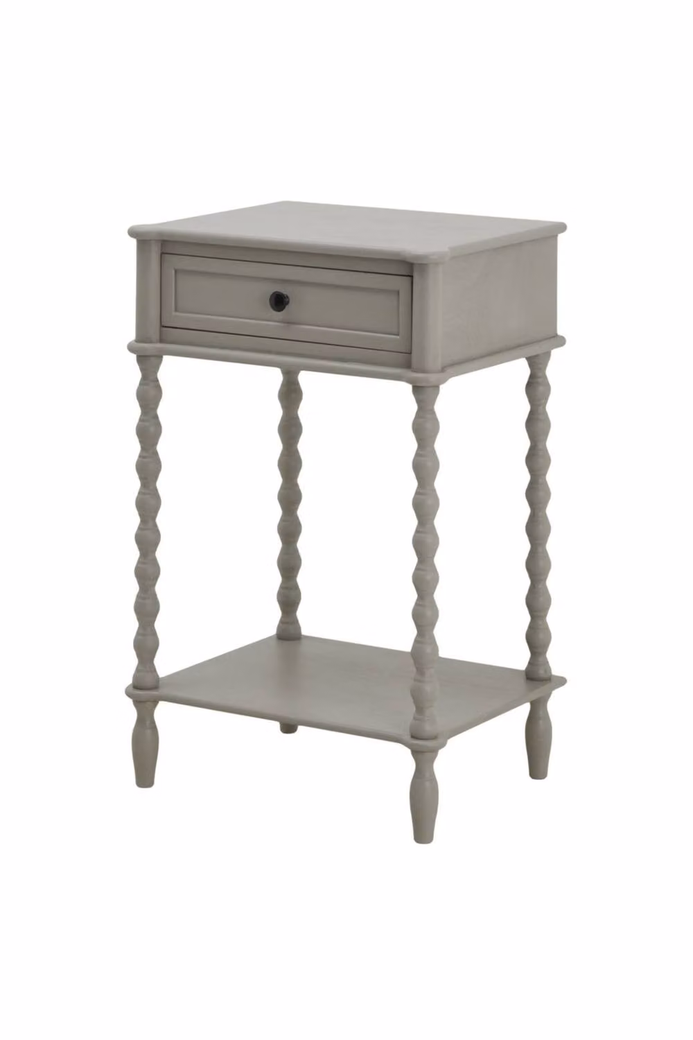 KDMD Camden Collection Minimalist One Drawer Side Table in Matt Grey Metal – 2