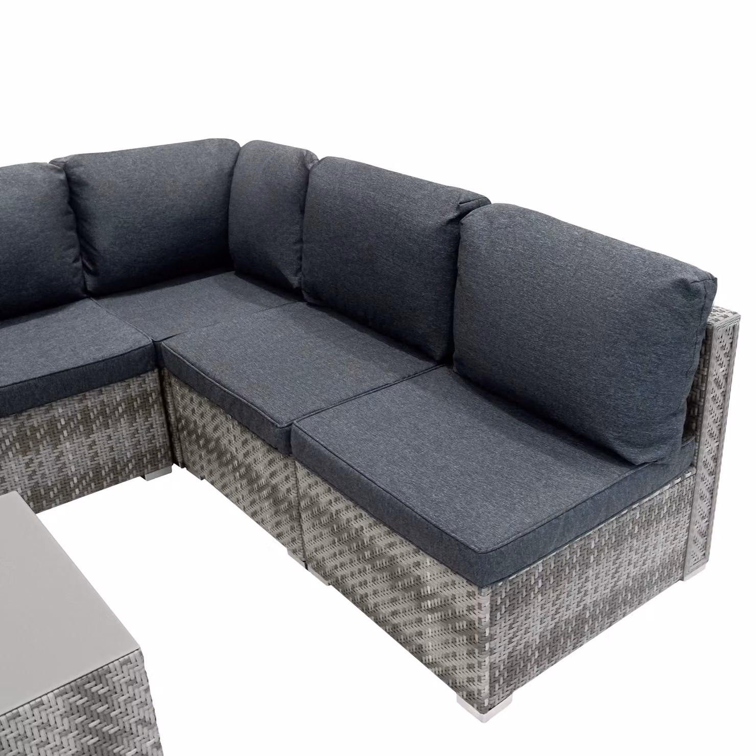 Monstershop Rattan Modular 7 Piece Furniture Set in Grey – 6