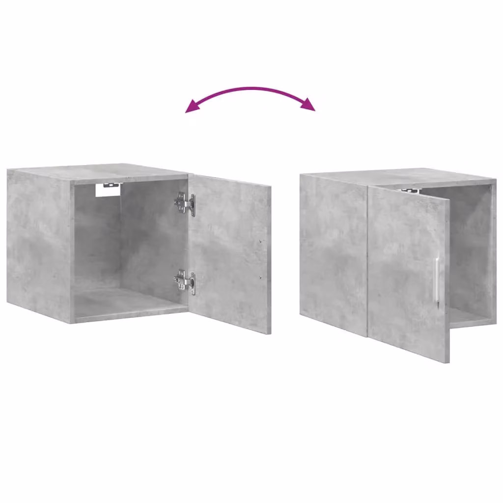 Berkfield Home Wall Mounted Cabinet in Concrete Grey, W/D/H: 40 x 40 x 42.5 cm – 2