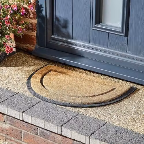 Esselle Chadderton Mud Stopper Natural Coir and Rubber Outdoor Door Mat, W/D/H: 60 x 40 x 0.1 cm – 1