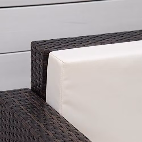 Outsunny Brown Rattan Garden Armchair with Cushions – 8