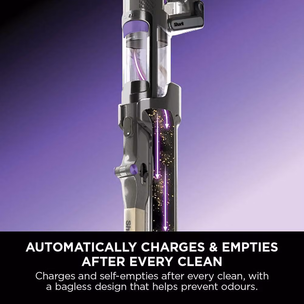 Shark Cordless Pet Vacuum Cleaner PowerDetect Clean & Empty IP3251UKT, Light Grey, Bagless with Self-Cleaning Dock – 5