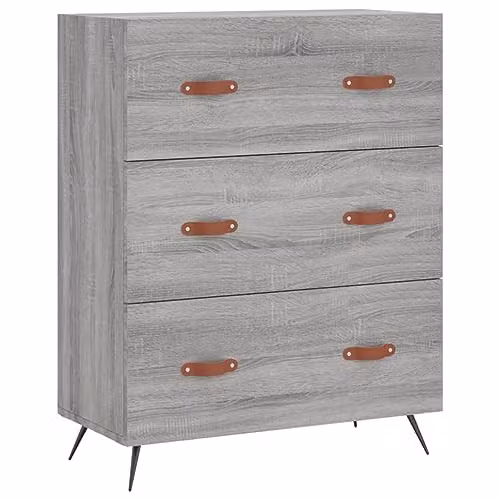 vidaXL Chest of Drawers in Grey Sonoma, W/D/H: 69.5 x 34 x 90 cm