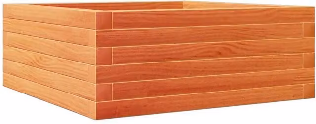 Berkfield Home Garden Planter in Brown Solid Wood, W/D/H: 60 x 60 x 23 cm