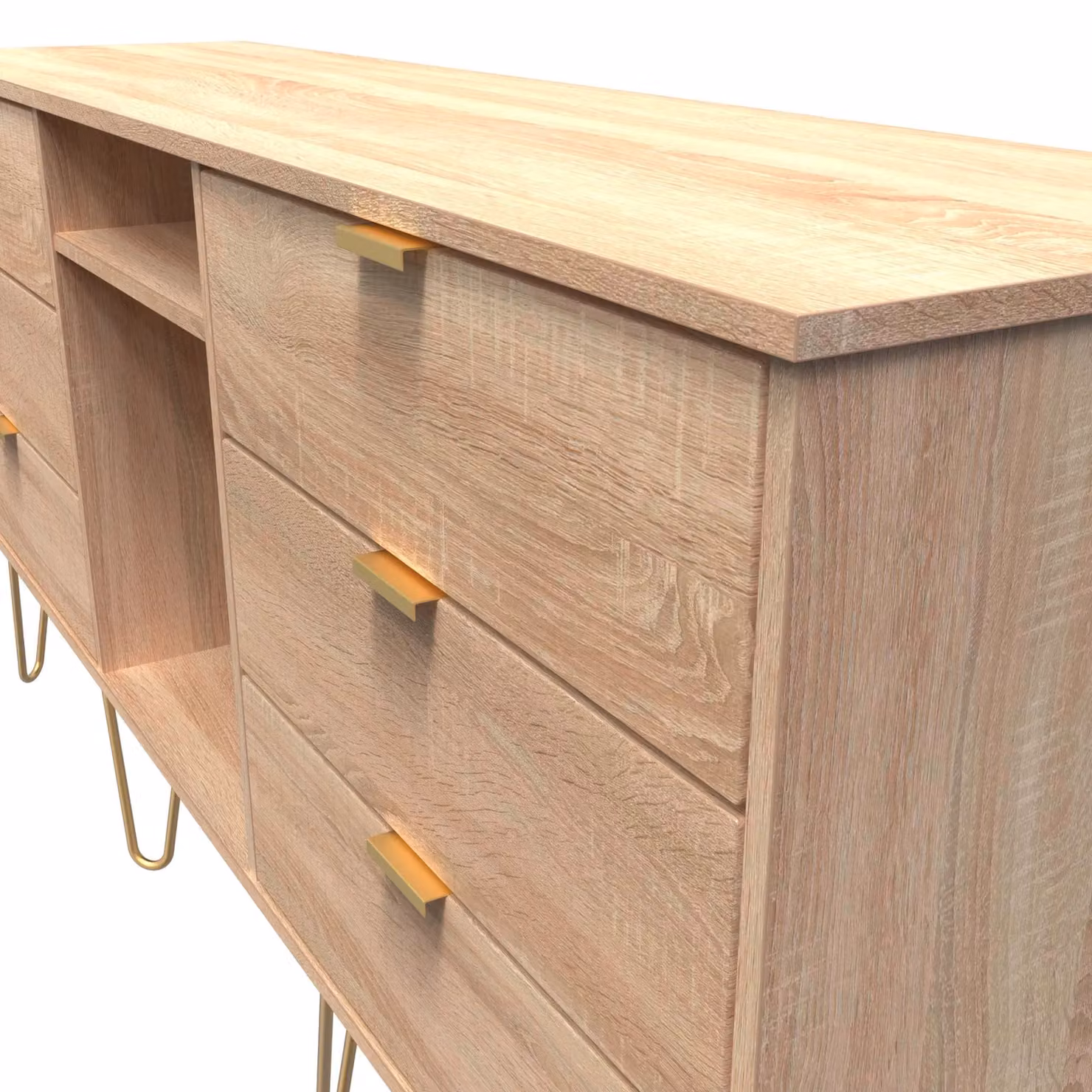 2 U Bexley 6 Drawer Sideboard in Light Oak – 3