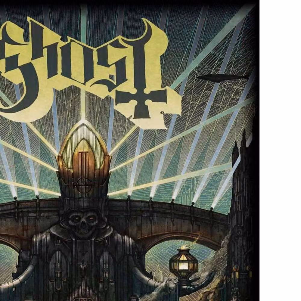 Ghost Meliora Multicolour Textile Typography Poster in Black – 2