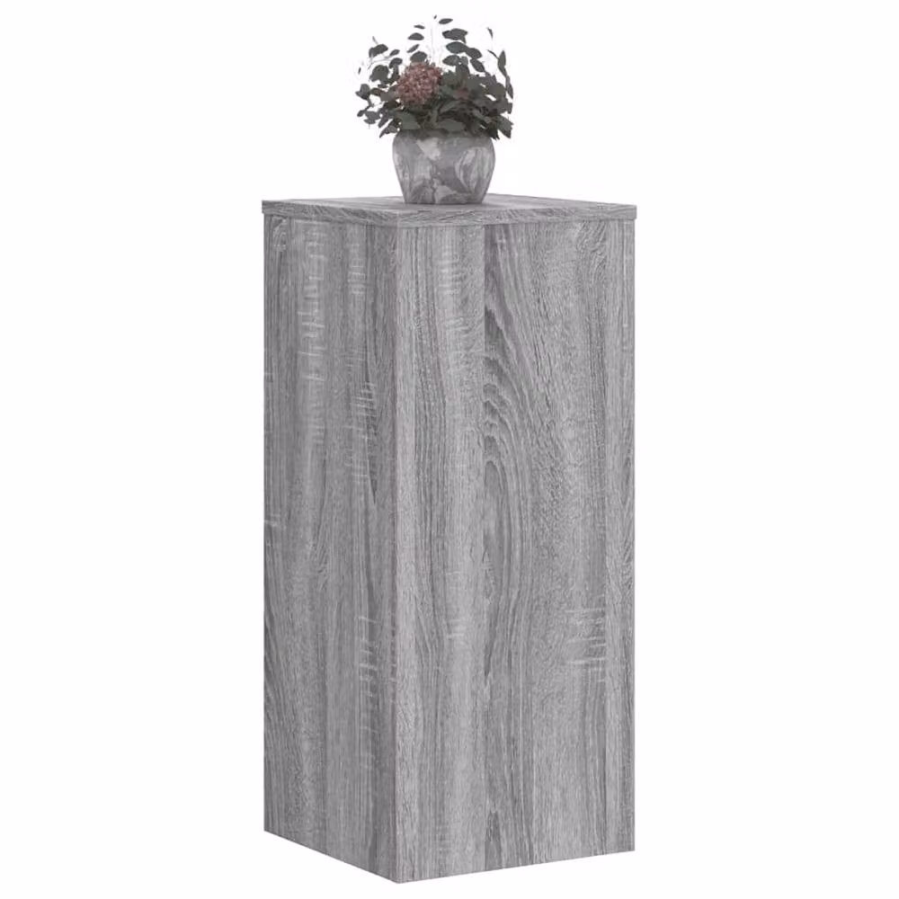 Berkfield Home Set of 2 Modern Grey Sonoma Plant Stands, W/D/H: 30 x 30 x 70 cm – 2