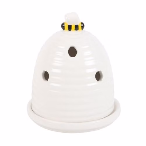 KDMD White Ceramic Beehive Incense Cone Holder – 1