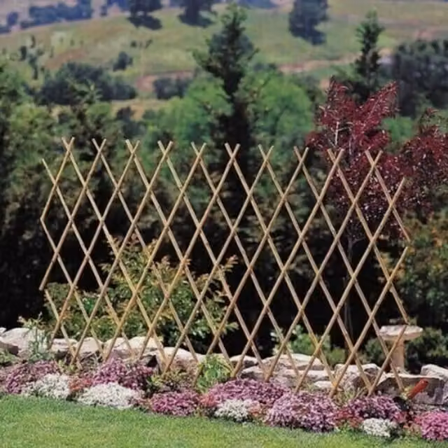Garden Mile Brown Wooden Expanding Garden Trellis Support W: 30 cm, H: 180 cm