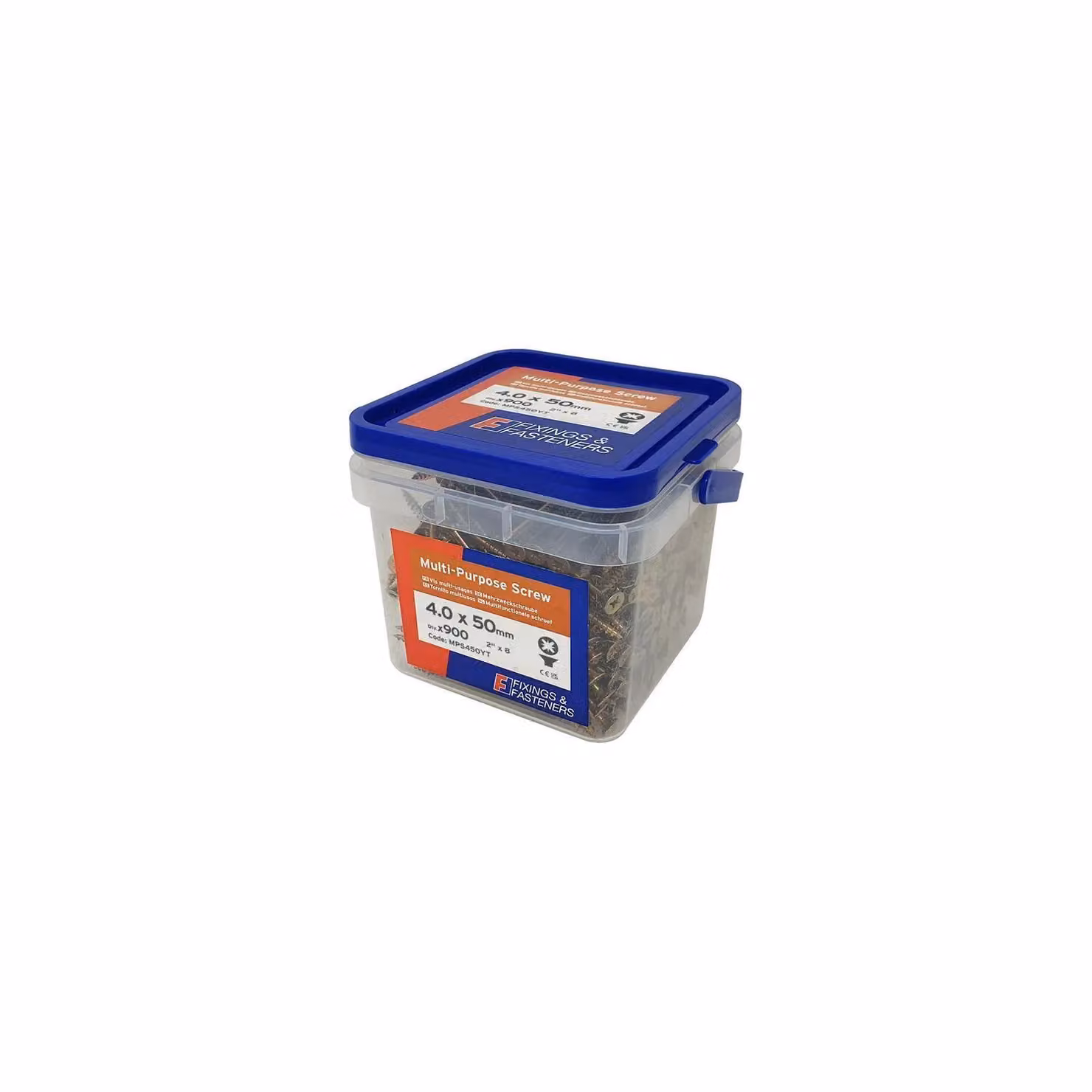 Forgefix Multi-Purpose Pozidriv Chipboard Countersunk Screw, Gold, Diameter: 4.0 mm, Length: 50 mm – 2