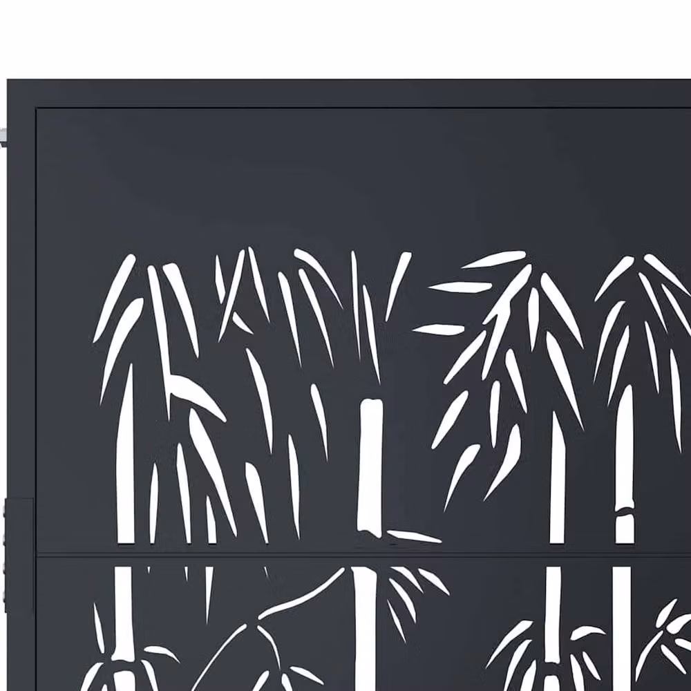 Berkfield Home Steel Garden Gate in Anthracite Grey, W: 105 cm, H: 80 cm – 5