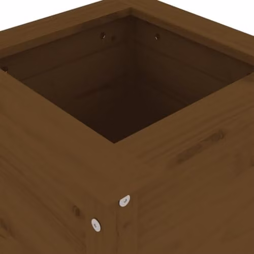 vidaXL Garden Planter Tub in Brown Solid Wood, W/D/H: 40 x 40 x 78 cm – 4