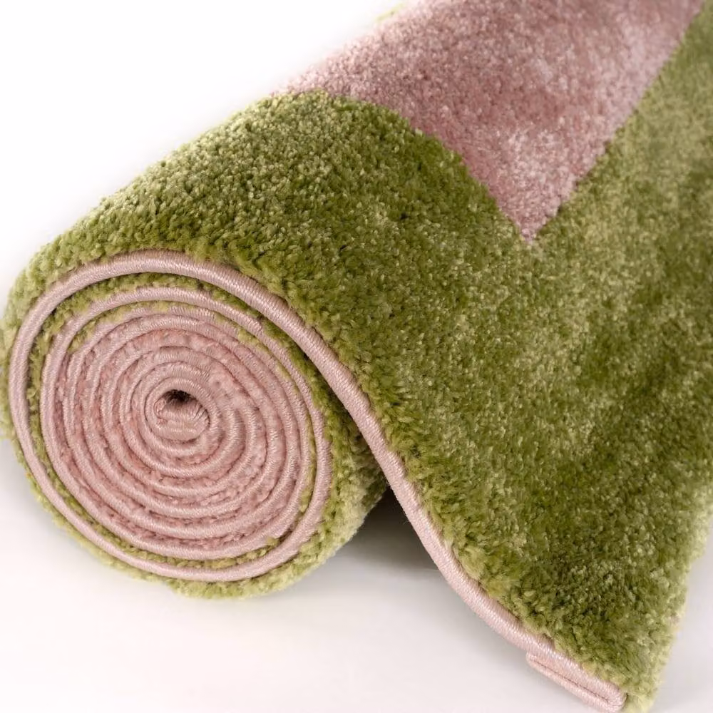 THE RUGS Joli Geometric Soft and Dense Pile Living Room and Bedroom Rug in Green, W: 200 cm, D: 290 cm – 2