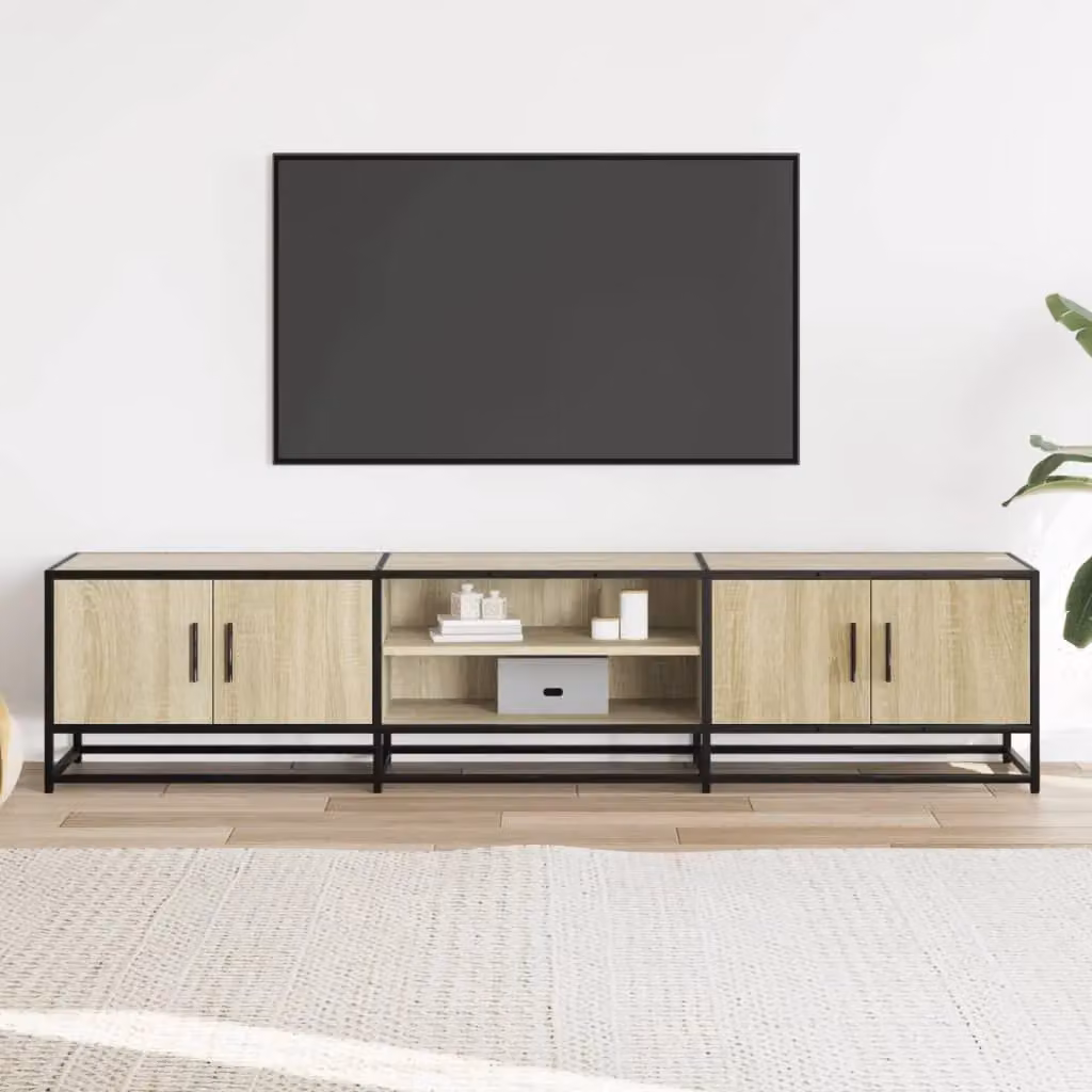 Berkfield Home Industrial TV Cabinet in Sonoma Oak Brown, W/D/H: 180 x 41 x 41 cm – 3