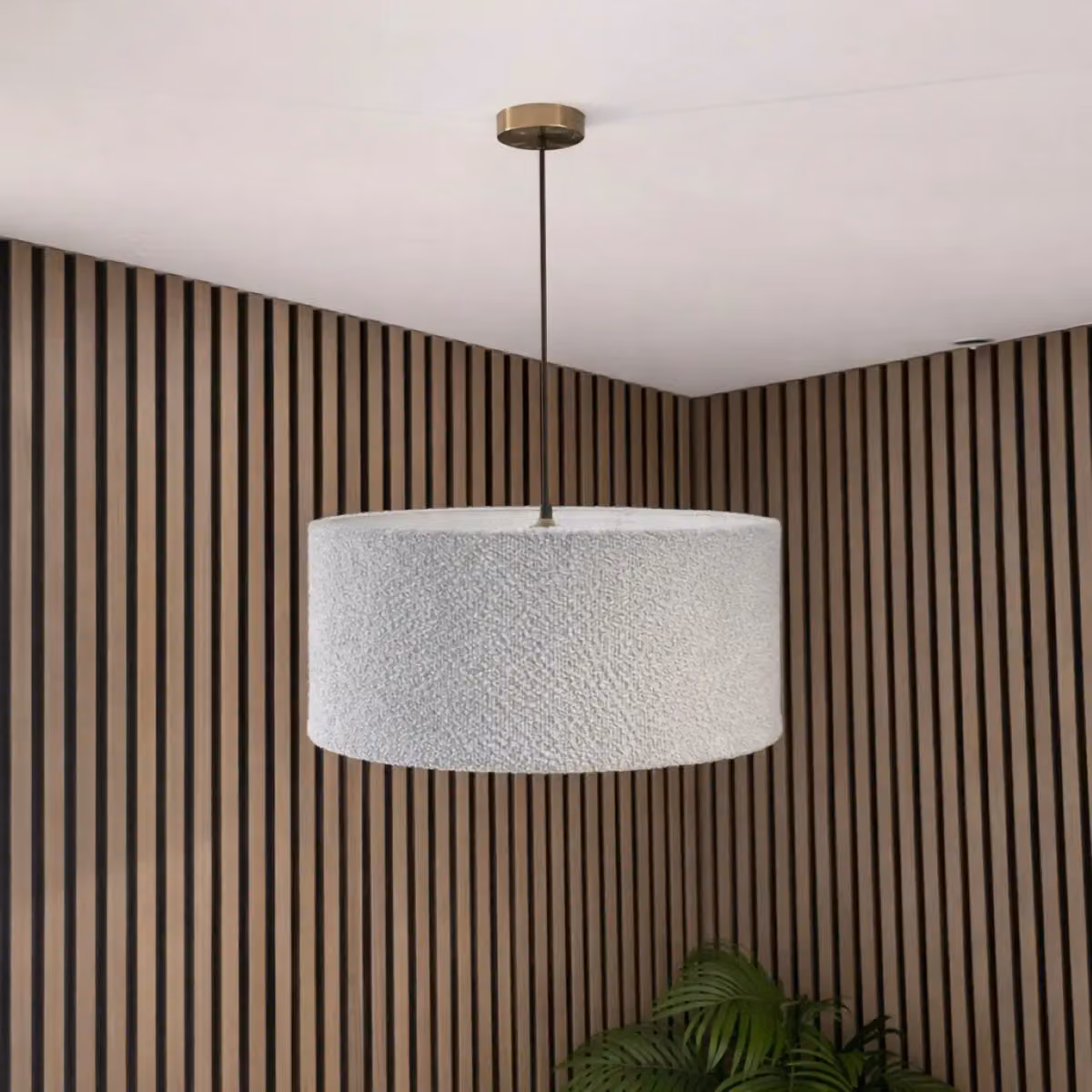 CGC Lighting Petra Grey Boucle Round Ceiling or Table Lampshade, Diameter: 45 cm – 2