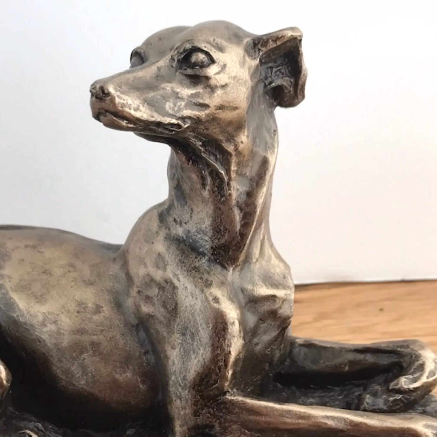 Animal Crackers Whippet Dog Figurine in Solid Cold Cast Bronze, Designed by Harriet Glen – 2