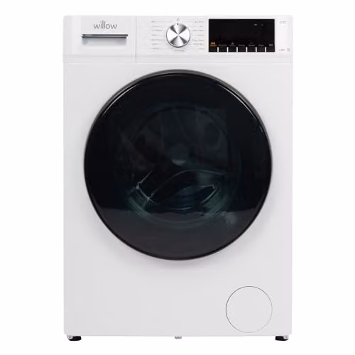 Willow WWD8514WH 8kg 1400 Spin Washer Dryer with BLDC Inverter Motor, 15 Programs and LED Display, Front Loading, White