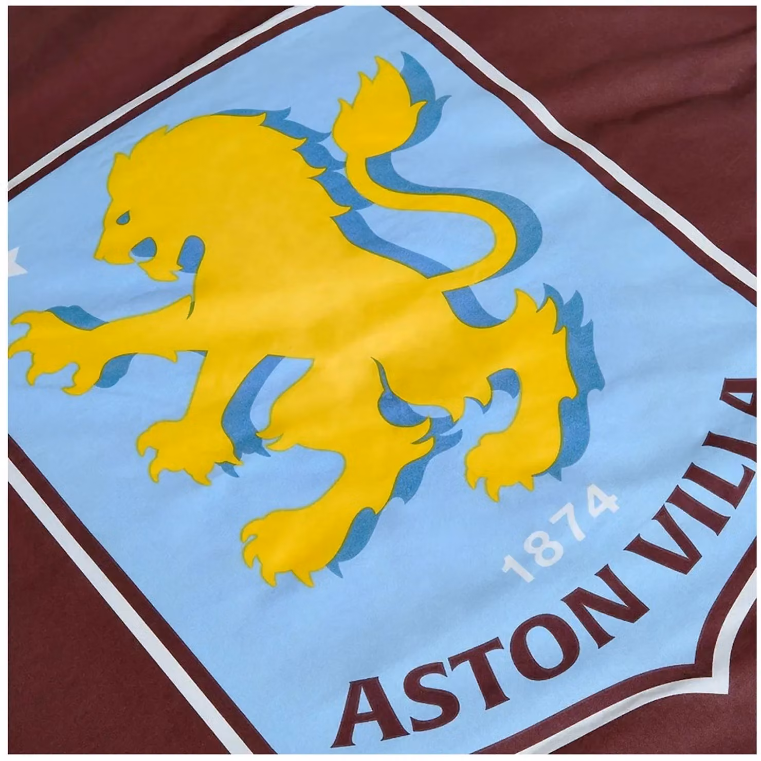 Aston Villa FC Reversible Graphic Duvet Cover Set in Red, Cotton and Polyester, W/D/H: 200 x 200 cm – 3