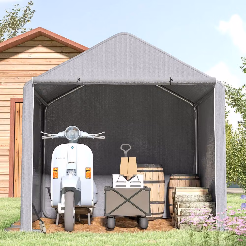 Rolipo Grey Garden Fabric Storage Tent, W/D/H: 200 x 200 x 200 cm – 3