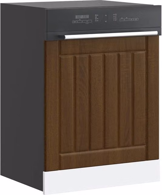 Berkfield Home Lucca Dishwasher Panel in Brown Oak Engineered Wood – 1