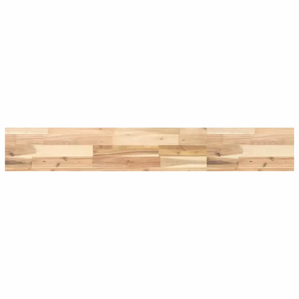 Berkfield Home Floating Shelf in Untreated Brown Acacia Wood, W/D/H: 160 x 20 x 4 cm