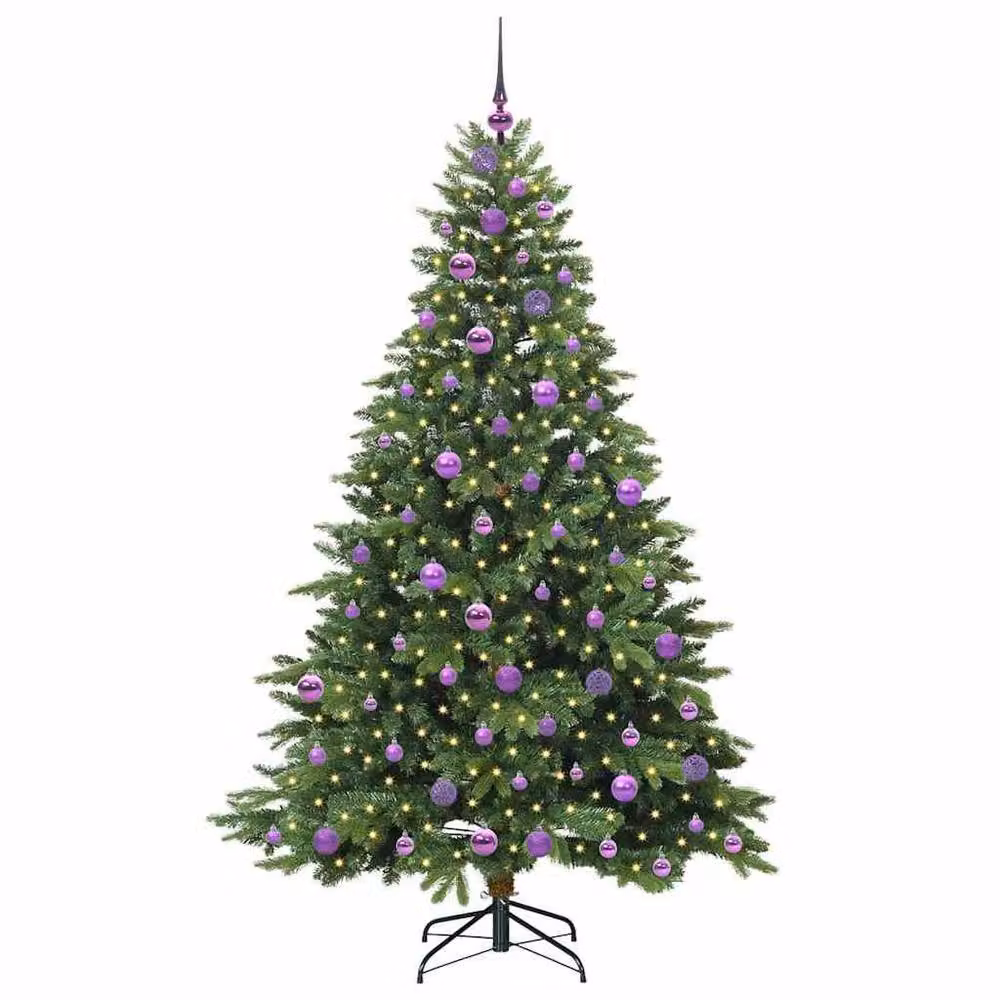 Berkfield Home Artificial Green Christmas Tree with 300 Warm White LEDs, Height: 180 cm – 3