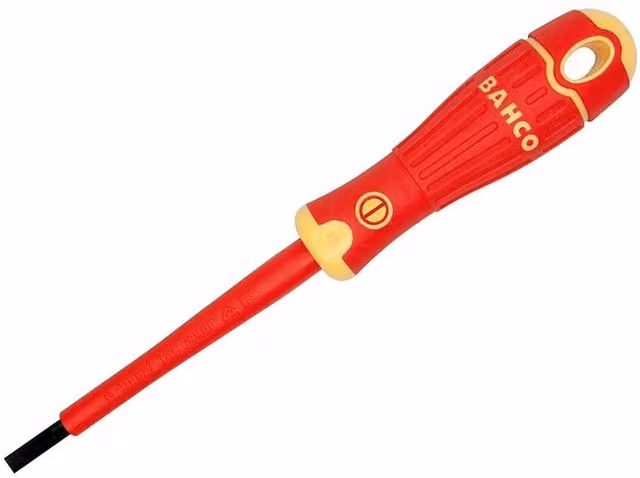 Bahco Bahcofit Insulated Slotted Screwdriver in Multicolour