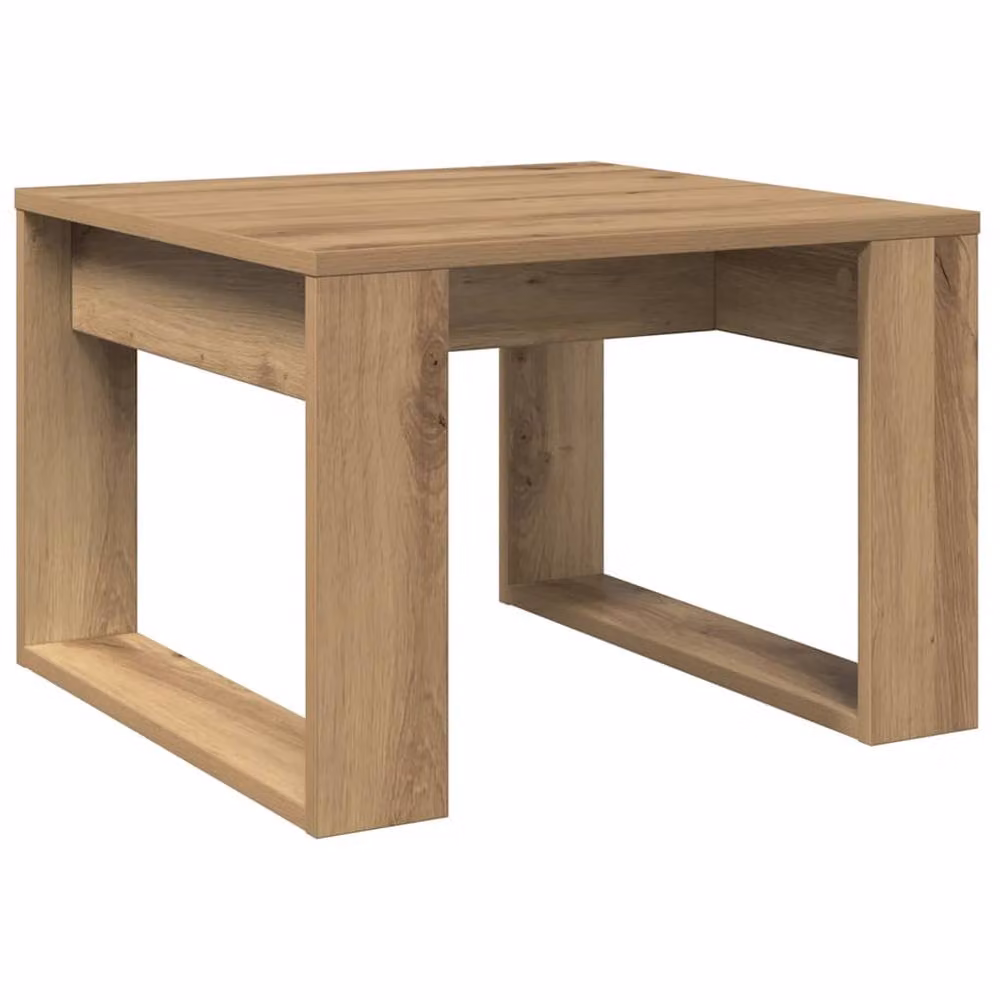 Berkfield Home Artisan Oak Side Table in Brown, W/D/H: 50 x 50 x 35 cm – 2