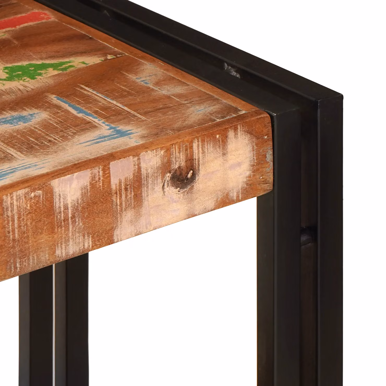 Berkfield Home Reclaimed Solid Wood Console Table in Brown, W/D/H: 160 x 33 x 75 cm – 4