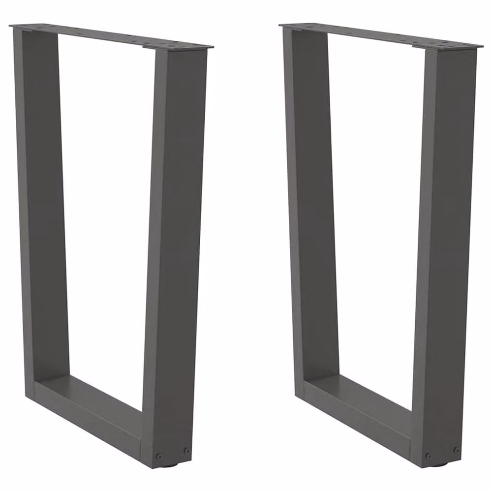 Berkfield Home V-Shape Dining Table Legs, 2 Pieces, Anthracite Steel, H: 70 x (72-73.3) cm – 1